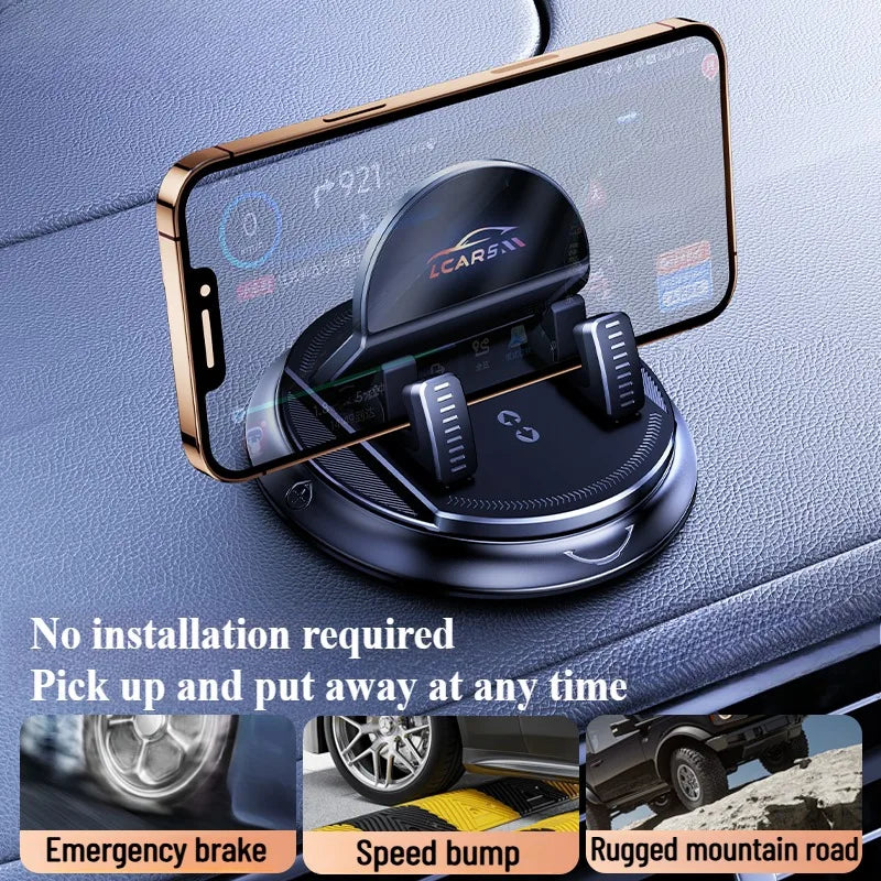 360° Anti-Slip Car Phone Holder – Universal Dashboard Mount