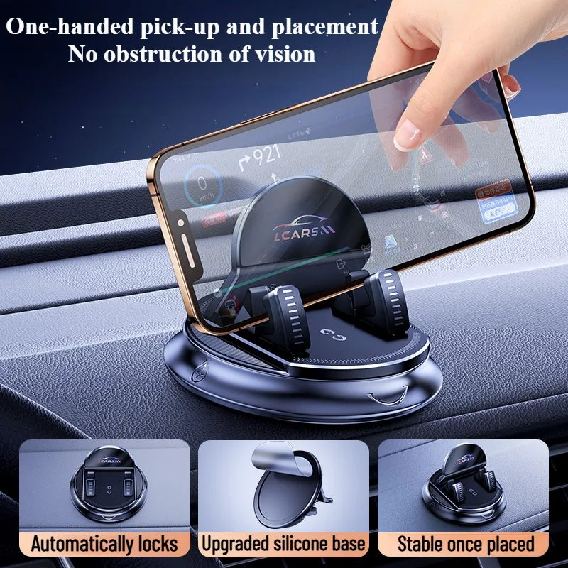 360° Anti-Slip Car Phone Holder – Universal Dashboard Mount