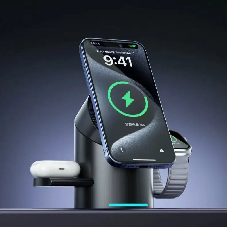 3-in-1 Magnetic Wireless Charging Station