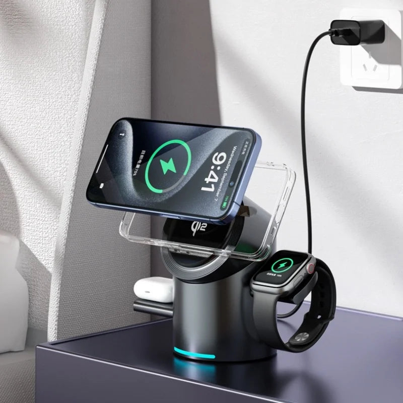 3-in-1 Magnetic Wireless Charging Station